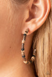 Effortlessly Earthy - Brown Hoop Earring