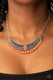 Abundantly Aztec - Orange Necklace