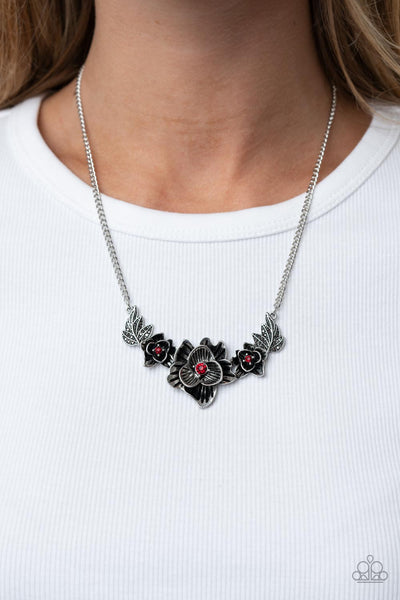 Botanical Breeze - Red Necklace