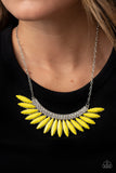 Flauntable Flamboyance - Yellow Necklace