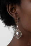 Perky Perennial - White Earring