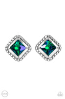 Cosmic Catwalk - Green Clip-on Earring