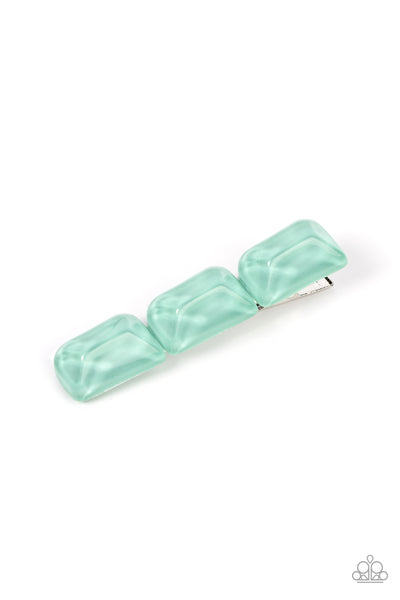 Gemstone Glimmer - Green Hair Clip
