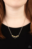 Pyramid Prowl - Yellow Necklace