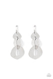 Enveloped in Edge - Silver Post Earring