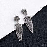 Druzy Desire - Silver Post Earring