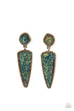 Druzy Desire - Brass Post Earring