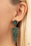 Druzy Desire - Brass Post Earring