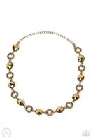 Rhinestone Rollout - Brass Choker