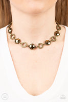 Rhinestone Rollout - Brass Choker