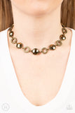 Rhinestone Rollout - Brass Choker