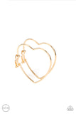 Harmonious Hearts - Gold Clip-on Earring