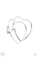 Harmonious Hearts - Silver Clip-on Earring