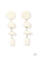 Twine Tango - White Post Earring