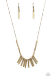 Rustic Hot Rod - Brass Necklace