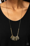 Rustic Hot Rod - Brass Necklace