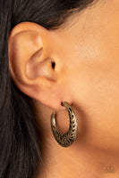 Wanderlust Wilderness - Brass Hoop Earring