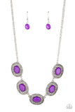 Sunshiny Shimmer - Purple Necklace