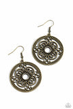 Mandala Meditation - Brass Earring