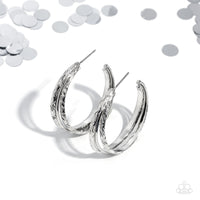 CONTOUR de Force - Silver Hoop Earring