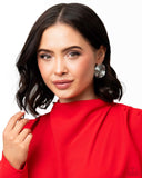 COIL Over - Silver Post Earring
