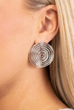 COIL Over - Silver Post Earring