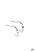 Skip the Small Talk - Silver Hoop Earring