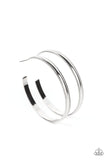 Monochromatic Magnetism - Silver Hoop Earring