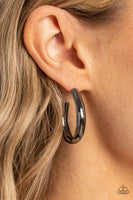 Champion Curves - Black Hoop Earring