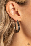 Champion Curves - Black Hoop Earring