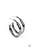 Champion Curves - Black Hoop Earring