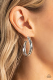 Champion Curves - Silver Hoop Earring