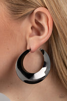 Power Curves - Black Hoop Earring