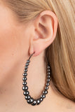 Show Off Your Curves - Black Hoop Earring