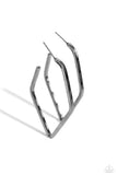 Winning Edge - Black Hoop Earring