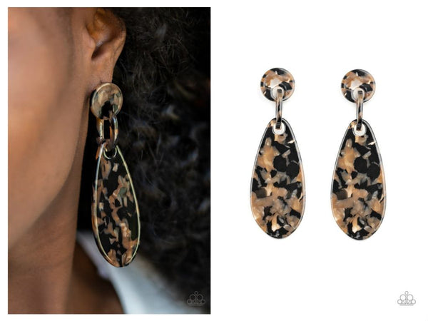 A HAUTE Commodity- Brown Post Earring