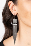 Dramatically Deco - Black Earring