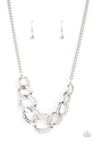 Bombshell Bling - White Necklace