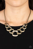 Bombshell Bling - Brass Necklace