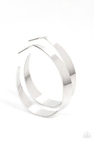 Flat Out Fashionable - Silver Hoop Earring