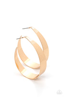 Flat Out Fashionable - Gold Hoop Earring