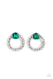 Smoldering Scintillation - Green Post Earring