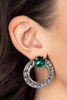 Smoldering Scintillation - Green Post Earring