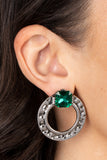 Smoldering Scintillation - Green Post Earring