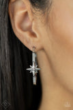 Lone Star Shimmer - White Hoop Earring