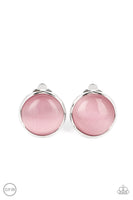 Cool Pools - Pink Clip-on Earring