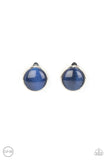 Cool Pools - Blue Clip-on Earring