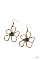 Wildflower Walkway - Brass Earring