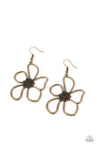 Wildflower Walkway - Brass Earring