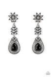 Floral Fantasy - Black Post Earring